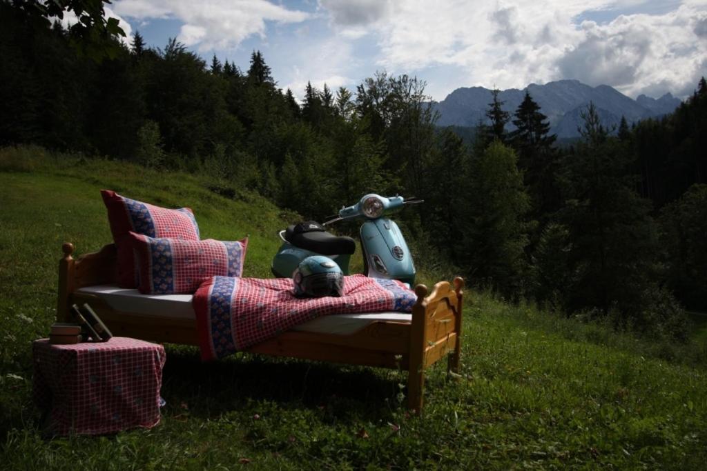 Berghaus Alpenland Apartment Klais Bagian luar foto